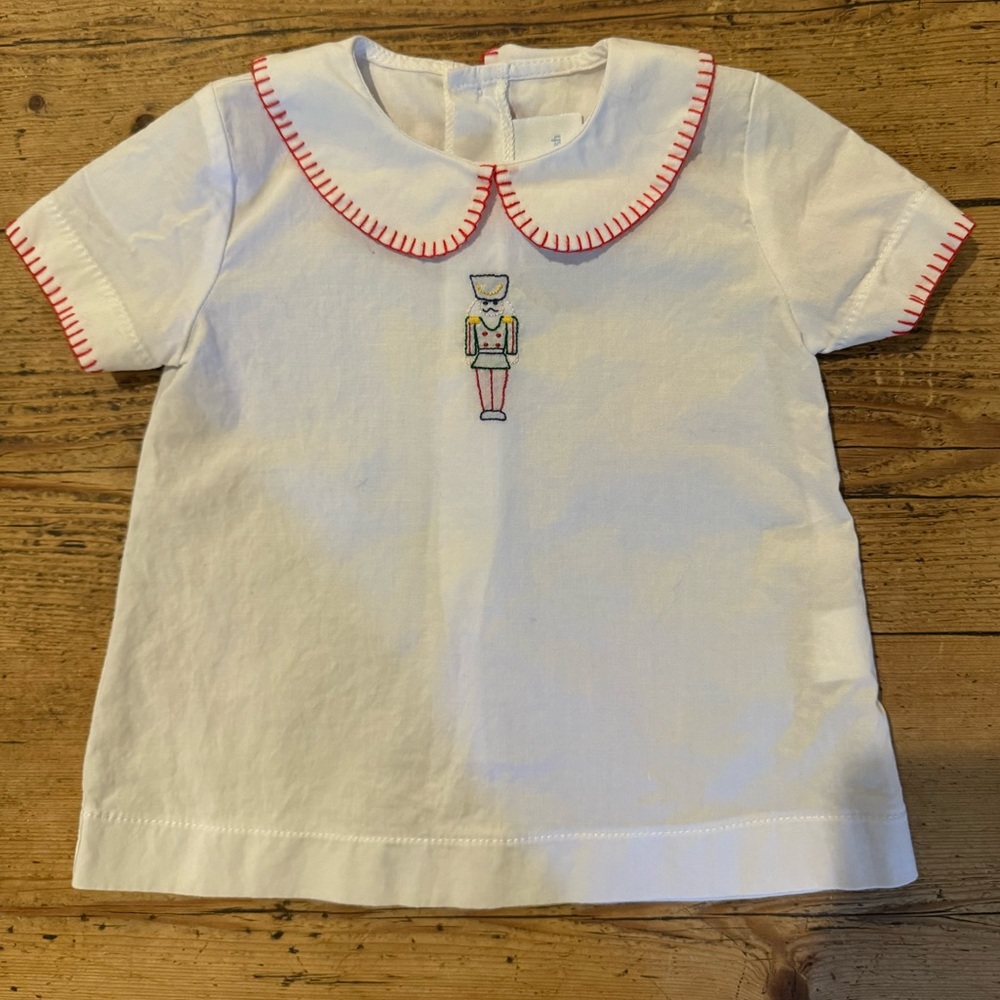 Little English Nutcracker Whipstitch Shirt - 18m